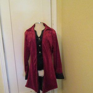 Unisex Halloween Frock Coat Long Jacket Vest Steampunk Wedding Groom Costume